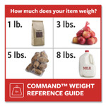 Command General Purpose Wire Hooks, Large, Metal, White, 5 lb Capacity, 3 Hooks and 8 Strips/Pack