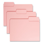 Smead Colored File Folders, 1/3-Cut Tabs: Assorted, Letter Size, 0.75" Expansion, Pink, 100/Box