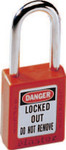 RED PLASTIC SAFETY PADLOCK  KEYED DIFFERENTLY (470-410RED)