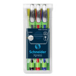 Schneider Xpress Fineliner Porous Point Pen, Stick, Medium 0.8 mm, Assorted Ink and Barrel Colors, 3/Pack (RED190093) View Product Image