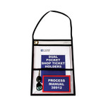 C-Line 2-Pocket Shop Ticket Holder w/Setrap, Black Stitching, 150-Sheet, 9 x 12, 15/Box (CLI38912) View Product Image