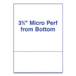 Alliance Perforated and Punched Laser Cut Sheets, Micro-Perforated 3.67" from Bottom, 24 lb Bond Weight, 8.5 x 11, White, 500/Ream