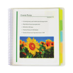 C-Line 10-Pocket Poly Portfolio with Write-On Tabs, 8.5 x 11, Clear/Clear
