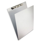 Saunders Aluminum Clipboard with Writing Plate, 0.5" Clip Capacity, Holds 8.5 x 11 Sheets, Silver Product Image 