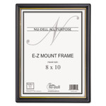 NuDell EZ Mount Document Frame with Trim Accent and Plastic Face, Plastic, 8 x 10, Black/Gold (NUD11800) View Product Image