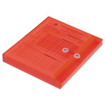 AbilityOne 7530016618831, SKILCRAFT Poly String/Button Side-Loading 1.25" Expansion Envelope, 1 Section, Letter Size, Red, 5/Pack