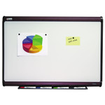 AbilityOne 7110016305166 SKILCRAFT Quartet Magnetic Porcelain Dry Erase Board, 72 x 48, White Surface, Brown Mahogany Frame (NSN6305166) View Product Image