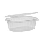 Pactiv Evergreen EarthChoice Recycled PET Hinged Container, 48 oz, 8.88 x 7.25 x 2.94, Clear, Plastic, 190/Carton