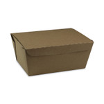 Pactiv Evergreen EarthChoice OneBox Paper Box, 66 oz, 6.5 x 4.5 x 3.25, Kraft, 160/Carton (PCTNOB03KEC) View Product Image