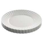WNA Classicware Plastic Dinnerware Plates, 9" dia, White, 12/Pack (WNARSCW91512WPK) View Product Image