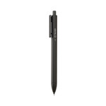 TRU RED Quick Dry Gel Pen, Retractable, Extra-Fine 0.38 mm, Black Ink, Black Barrel, 5/Pack