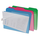 find It Clear View Interior File Folders, 1/3-Cut Tabs: Assorted, Letter Size, Assorted Colors, 6/Pack