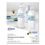 Avery Water-Resistant Wraparound Labels w/ Sure Feed, 9.75 x 1.25, White, 40/Pack (AVE22845) View Product Image