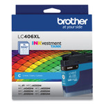Brother LC406XLCS INKvestment High-Yield Ink, 5,000 Page-Yield, Cyan
