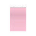 TOPS Prism + Colored Writing Pads, Narrow Rule, 50 Pastel Pink 5 x 8 Sheets, 12/Pack (TOP63050) View Product Image