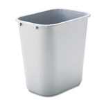 Rubbermaid Commercial Deskside Plastic Wastebasket, 7 gal, Plastic, Gray (RCP295600GY) View Product Image