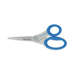 Westcott Scissors with Antimicrobial Protection, 8" Long, 3.5" Cut Length, Blue Straight Handle (ACM14643) View Product Image