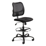 Safco Vue Series Mesh Extended-Height Chair, Supports Up to 250 lb, 23" to 33" Seat Height, Black Fabric (SAF3395BL) View Product Image