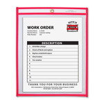 C-Line Shop Ticket Holder, 9"x12", Metal Eyelet, Neon Red (CLI43914) Product Image 