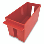 CONTROLTEK Extra-Capacity Coin Tray, Pennies, 1 Compartment,  Denomination and Capacity Etched On Side, Stackable, Plastic, Red