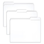 Smead Reinforced Top Tab Colored File Folders, 1/3-Cut Tabs: Assorted, Letter Size, 0.75" Expansion, White, 100/Box