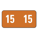 Smead Yearly End Tab File Folder Labels, 15, 0.5 x 1, Brown, 25/Sheet, 10 Sheets/Pack