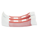 Pap-R Products Currency Straps, Red, $500 in $5 Bills, 1000 Bands/Pack