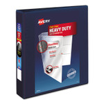 Avery Heavy-Duty View Binder with DuraHinge and One Touch EZD Rings, 3 Rings, 1.5" Capacity, 11 x 8.5, Navy Blue (AVE79805) View Product Image