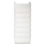 TRU RED Unbreakable Plastic Wall File, 7 Sections, Letter Size, 13" x 3.81" x 30.78", Clear