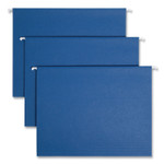 Smead Colored Hanging File Folders with 1/5 Cut Tabs, Letter Size, 1/5-Cut Tabs, Navy, 25/Box