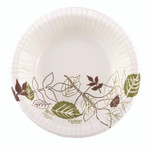Dixie Pathways with Soak Proof Shield Heavyweight Paper Bowls, WiseSize, 12 oz, Green/Burgundy, 125/Pack, 4 Packs/Carton