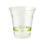World Centric PLA Clear Cold Cups, 12 oz, Plastic, Clear, 1,000/Carton