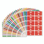 Smead AlphaZ Color-Coded Labels Starter Set, A-Z, 1 x 1.63, Assorted, 10/Sheet, 220 Sheets/Box