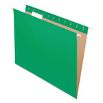 Pendaflex Colored Hanging Folders, Letter Size, 1/5-Cut Tabs, Bright Green, 25/Box