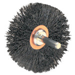 Weiler Stem-Mounted Narrow Conflex Brush  3 In D X 1/2 In W  .008 In Steel  20 000 Rpm (804-17615) View Product Image