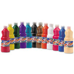 Prang Ready-to-Use Tempera Paint, 12 Assorted Colors, 16 oz Bottle, 12/Pack (DIX21696) View Product Image