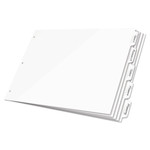 Cardinal Write 'n Erase Tabloid Index Dividers, 8-Tab, 11 x 17, White, 1 Set