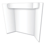 Eco Brites Two Cool Tri-Fold Poster Board, 24 x 36, White/White (GEO27367B) View Product Image