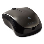 Verbatim Bluetooth Wireless Tablet Multi-Trac Blue LED Mouse, 2.4 GHz Frequency/30 ft Wireless Range, Left/Right Hand Use, Graphite