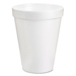 Dart Foam Drink Cups, 6 oz, White, 25/Bag, 40 Bags/Carton