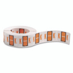 Smead A-Z Color-Coded End Tab Filing Labels, K, 1 x 1.25, White, 500/Roll