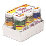 Pacon Spectra Glitter, 0.04 Hexagon Crystals, Assorted, 4 oz Shaker-Top Jar, 6/Pack (PAC91370) Product Image 
