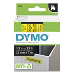 DYMO D1 High-Performance Polyester Removable Label Tape, 0.5" x 23 ft, Yellow