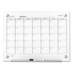 Quartet Infinity Magnetic Glass Calendar Board, One Month, 24 x 18, White Surface (QRTGC2418F) View Product Image