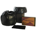 AbilityOne 8105013862323, SKILCRAFT Recycled Content Trash Can Liners, 33 gal, 1.5 mil, 33" x 40", Black/Brown, 100/Box