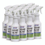 Dymon LIQUID ALIVE Odor Digester, 32 oz Bottle, 12/Carton