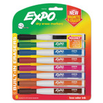 EXPO Magnetic Dry Erase Marker, Fine Bullet Tip, Assorted Colors, 8/Pack