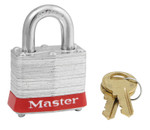 4 Pin Tumbler Padlockw/Red Bumpe (470-3Red)