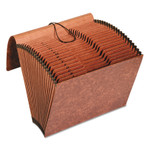 Pendaflex Heavy-Duty Expanding File with Reinforced Flap, 21 Sections, Elastic Cord Closure, 1/3-Cut Tabs, Letter Size, Redrope