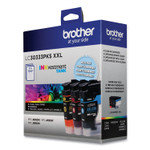 Brother LC30333PKS INKvestment Super High-Yield Ink, 1,500 Page-Yield, Cyan/Magenta/Yellow (BRTLC30333PKS) View Product Image